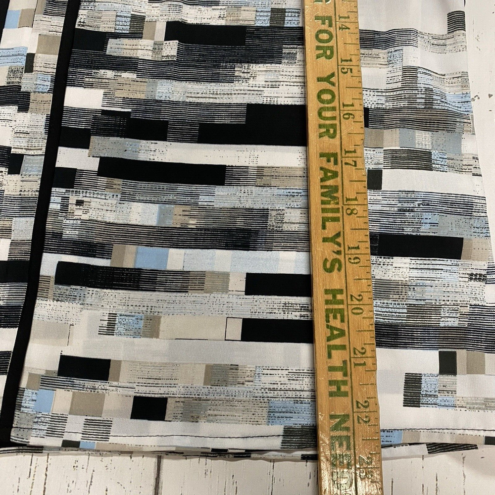 Calvin Klein Black White Split Neck Pullover Slee… - image 7